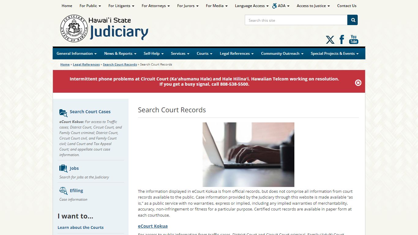 Judiciary | Search Court Records